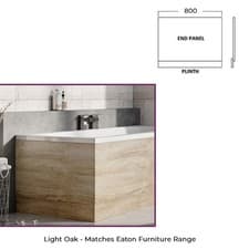 Image of Colour Match Bath Panel MDF Adjustable Bath Side and End Panel 1800 Grey White