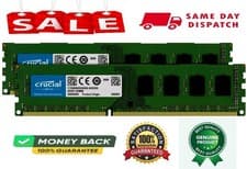 Image of Crucial 16GB 2X8GB DDR3L PC3L-14900U 1866MHZ UDIMM 1.35V Desktop Memory RAM