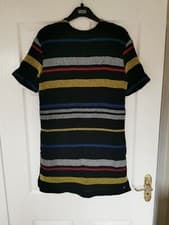 Image of Tommy Hilfiger Woven Stripe Dress in Multi UK 10 BNWOT