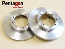 Image of Genuine Delphi Rear Brake Disc Set Vauxhall Movano B (Twin Rear Wheel Model)