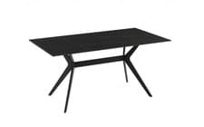 Image of Livia 160cm Fixed Top Dining Table - Black Sintered Stone