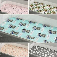 Image of FITTED SHEET Compatible With Bedside Crib CHICCO NEXT 2 ME Animals Stars Jungle