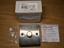 Image of British General Dimmer Switch 1-Gang, 2-Way, 400w, push on/off LBS81P-01