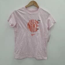 Image of kids  Nike T Shirt Girls Size Large Pink Cotton Logo New