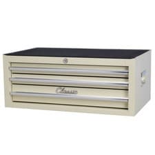 Image of Hilka Classic 3 Drawer Add On Tool Chest CL3AO Garage Workshop Cream Steel Pro