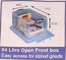 Image of Really Useful Storage Boxes Clear 20L 35L 64L –Stackable Plastic Boxes (RUP8013)
