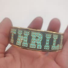 Image of Kate Spade New York Wonder Thrills Idiom Double Bangle Bracelet Set