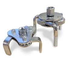Image of 3 Jaw Adjustable Oil Filter Wrench Set 63–120mm | Heavy Duty Steel | 1/2" Drive