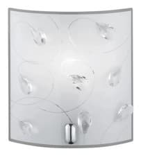 Image of Wall Light Silver Carbonado Chrome Glass Trio 202400106
