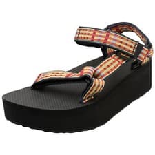 Image of Teva Flatform Universal Womens Walking Sandals in Black Multicolour - 4 UK