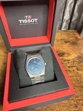 Image of Tissot PRX Powermatic 80 Automatic Watch 40mm Blue Dial, Full Links, Box
