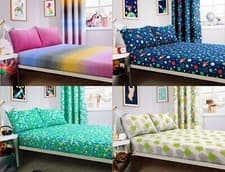 Image of Kids Fitted Sheet 25 cm Deep + 2 Pillow Cases [3-Piece Set] Printed Polycotton