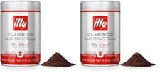 Image of illy Classico Medium Roast Arabica Coffee for Moka Pots, 250g (Pack of 2)