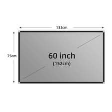 Image of Projector Screen Metal Grey Anti-Light 60-133 Inch 30° Viewing Angle 16:9 Portab