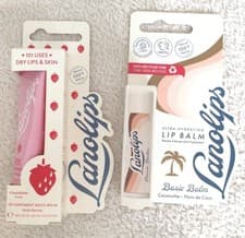 Image of Lanolips 101 Ointment Multi-Balm Strawberry 10g & Basic Balm Coconutter 4.5g