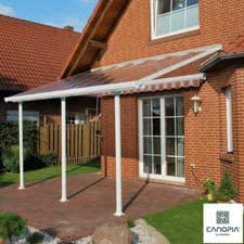 Image of Palram garden Canopia Feria 3 Veranda Patio Cover in White, 3 X 4.25M