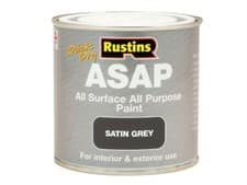 Image of Satin Grey All Surface All Purpose ASAP Paint Rustins Quick Dry 250ml UK Made