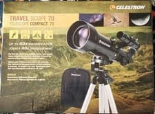 Image of Celestron Travel Scope 70, Model 21035, Compact Telescope Kit with Backpack, New