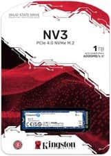 Image of Kingston NV3 NVMe PCIe 4.0 Internal SSD 1TB M.2 2280-SNV3S/1000G - UK