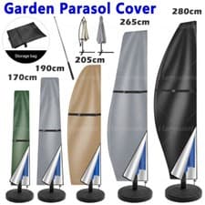 Image of Parasol Banana Umbrella Cover Waterproof Cantilever Outdoor Garden Patio Shield
