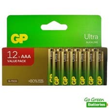 Image of GP AA Ultra Alkaline Batteries 2300 mAh 1.5V LR6, MN1500, L91, STILO Battery x12