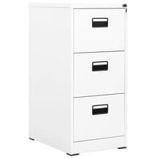 Image of Filing Cabinet White 46x62x102.5 cm Steel