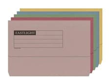 Image of ValueX Document Wallet Heavyweight, Half Flap Foolscap, Assorted Colours, Pack o