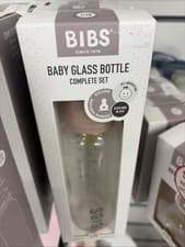 Image of NEW bibs Baby Glass Bottle Baby Blue 225ML 8OZ Complete Set 1x