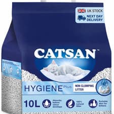 Image of Catsan Hygiene Cat Litter 10L Non-Clumping Natural Highly Absorbent White