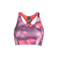Image of Adidas Womens Pink Designed 2 Move Sports Bra Gym Workout Spin Aerobics Crop Top