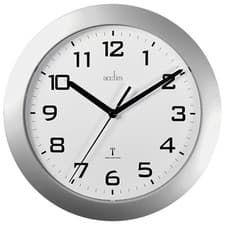 Image of Acctim Peron Wall Clock Radio Controlled Silver 23cm