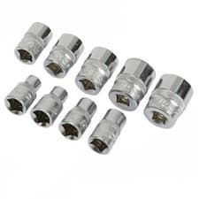Image of Silverline Imperial 6pt Hex Sockets 1/2" Square Drive 3/8 to 1 3/16