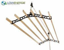 Image of Pulley Clothes Airer Dryer Ceiling Laundry 6 Lath Rack Maid Victorian Maiden