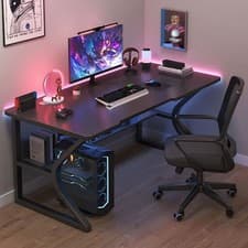 Image of Gaming Desk Computer Desk Laptop Table Home Office Workstation W/ Storage Shelf