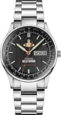 Image of Vivienne Westwood Cranbourne Watch Black Dial Silver Bracelet VV207BKSL