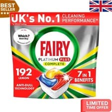 Image of 192 Powerful All-In-One Dishwasher Tablets - Citrus Freshness & Anti-Limescale