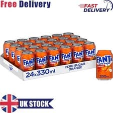 Image of Fanta Orange Zero 24 x 330 ml Can