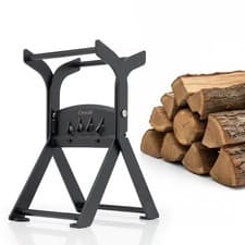 Image of Heavy Duty Steel Log Splitter Kindling Cutter Manual Wood Splitting Stand