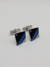 Image of New Mens Ted Baker London Blue Stripe Cufflinks No Box, Gift for Him C50