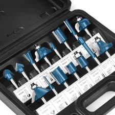 Image of 15Pcs 1/4 inch Shank Router Bits Set Woodworking Tool Cutter Tungsten Carbide UK