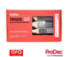 Image of 10 x Prodec Premier Trade Paint Brush Set Synthetic Brushes DIY Set