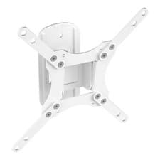Image of TV or Monitor Wall Mount Bracket, White, Tilt & Swivel for up to 39" Screens