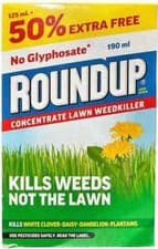 Image of Roundup Powerful Lawn Weed Killer - Glyphosate-Free - CONCENTRATE 190ML