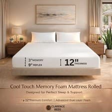 Image of MEMORY FOAM MATTRESS ORTHOPAEDIC DOUBLE KING 3FT 4FT6 5FT | 4" 5" 6" 8" 10" 12"