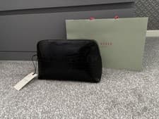 Image of Ted Baker Black Large Crocana Imitation Croc Effect Washbag toiletry  bag - New 