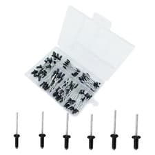 Image of 120x Blind Rivets Assortment-Kit with Storage-Case M2.4-M4 Open End Rivet Nails