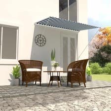 Image of Retractable Awning 250x150 cm Blue and White
