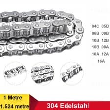 Image of Roller Chain Standard Drive Chain A2 Stainless Steel 1M / 1.524M 04C 05B - 16B