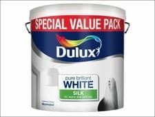 Image of Dulux Silk Paint Pure Brilliant White SILK Emulsion Walls Ceilings Paint 6L
