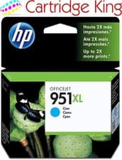 Image of HP 951XL High Yield Cyan Original Ink Cartridge - CN046AE